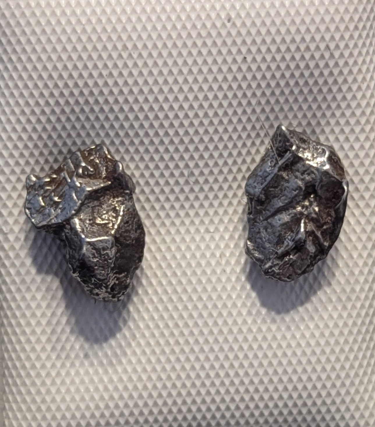 Meteorite earrings